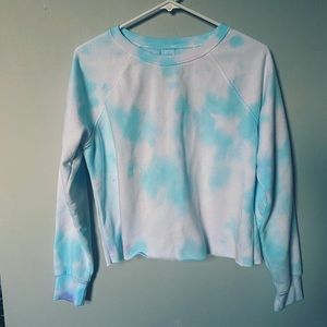 Pastel Blue Cropped Crewneck Sweatshirt - Beachtop